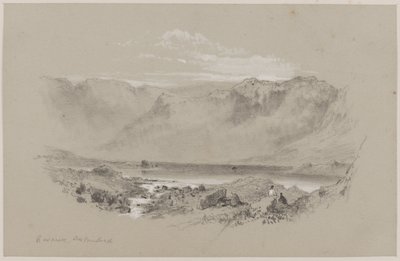 Grasmere, Westmorland (kreda i gwasz na papierze) autorstwa William Hull