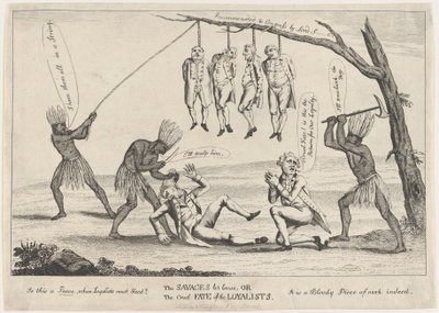 Dzicy puszczają, czyli okrutny los lojalistów, 1783. autorstwa William Humphrey