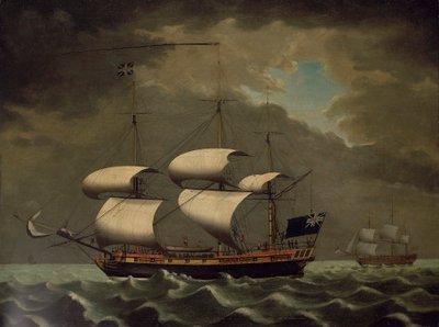 Statek niewolniczy, ok. 1780 (olej na płótnie) autorstwa William Jackson