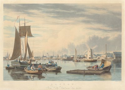 Boston: z City Point w pobliżu Sea Street autorstwa William James Bennett