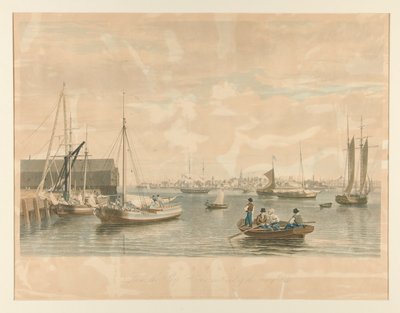 Boston. / Z Ship House, zachodni kraniec stoczni marynarki wojennej autorstwa William James Bennett