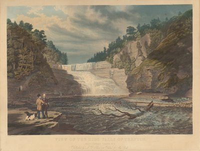 Widok na High Falls w Trenton: West Canada Creek, Nowy Jork autorstwa William James Bennett