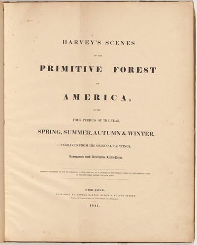 Sceny Harveya z Prymitywnego Lasu autorstwa William James Bennett, after George Harvey