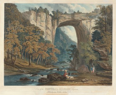 Widok na naturalny most autorstwa William James Bennett after Jacob C. Ward