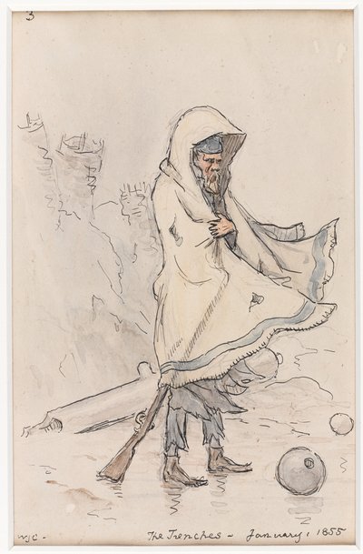Okopy, styczeń 1855 (akwarela) autorstwa William James Colville