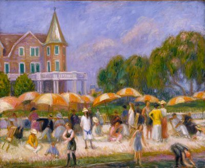 Parasole plażowe w Blue Point, ca. 1915. autorstwa William James Glackens