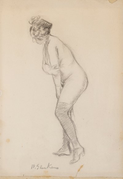 Stojąca naga kobieta autorstwa William James Glackens