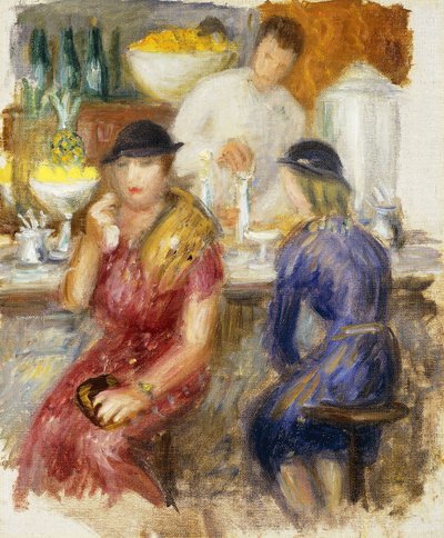 Studium dla „Fontanny sodowej” autorstwa William James Glackens