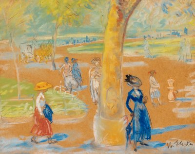 Kobieta z parasolem, Washington Square autorstwa William James Glackens