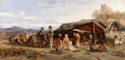 Obozowisko na pustyni, ok. 1844-45 (olej na płótnie) autorstwa William James Muller