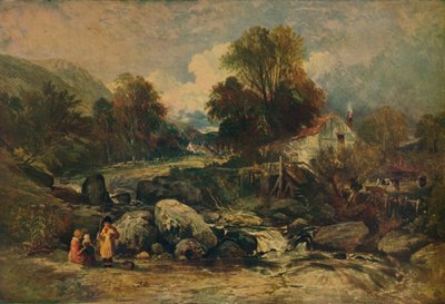 Dol-y-Garrog Mill w pobliżu Llanrwst, Caernarvonshire, c1844 autorstwa William James Muller