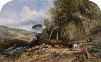 Transport drewna (olej na płótnie) autorstwa William James Muller