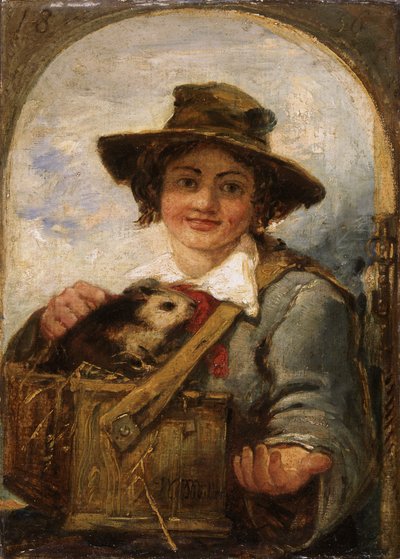 Włoski chłopiec ze świnką morską autorstwa William James Muller