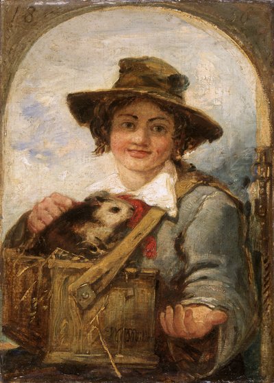 „Włoski chłopiec ze świnką morską”, 1836 autorstwa William James Muller