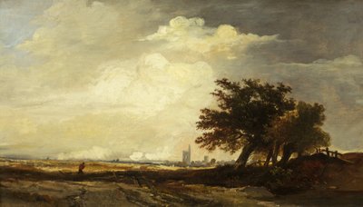 Pejzaż z kościołem, ok.1839 (olej na desce) autorstwa William James Muller