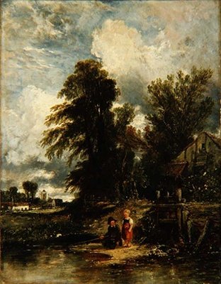 Millpond z dziećmi połowów autorstwa William James Muller