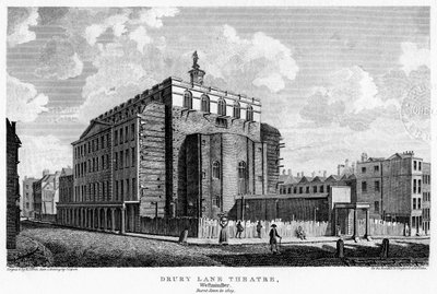 Drury Lane Theatre, Westminster, Londyn, XIX wiek. autorstwa William Johnstone White