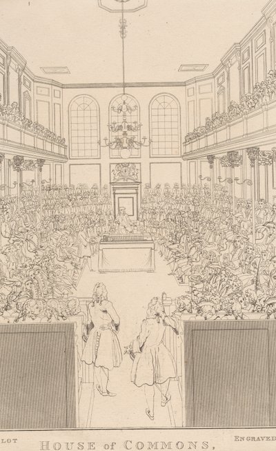 Izba Gmin, jak wyglądała w latach 1741-2 autorstwa William Johnstone White