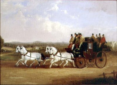 Trener z Brighton na otwartej drodze (olej na płótnie) autorstwa William Joseph Shayer