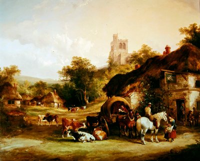 The Swan Inn (olej na panelu) autorstwa William Joseph Shayer
