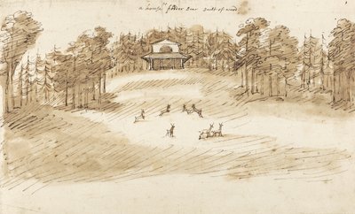 Deer Park (pióro i tusz z praniem na papierze) autorstwa William Kent