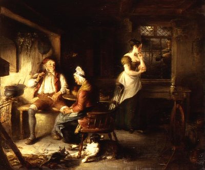 Moja matka drzemała przed ogniem…” (olej na płótnie) autorstwa William Kidd