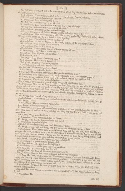 Sprawa, proces i potępienie kapitana Williama Kidda za Murther i piractwo autorstwa William Kidd