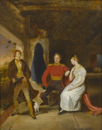 Niespodzianka (olej na desce) autorstwa William Kidd