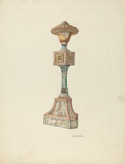 Ceremonialny świecznik Meble kościelne, ok. 1900 r. 1941. autorstwa William Kieckhofel