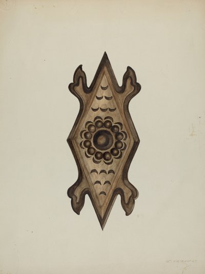 Szczegół, Strona konfesjonału, 1937. autorstwa William Kieckhofel