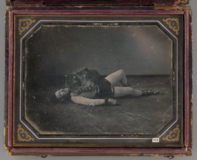 Bez tytułu Portret poskramiacza dzikich zwierząt Jacoba Driesbacha z Jaguarem, 1850 autorstwa William Langenheim