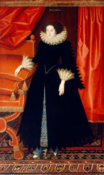 Elizabeth Bassett ok. 1615 r. (olej na płótnie) autorstwa William Larkin