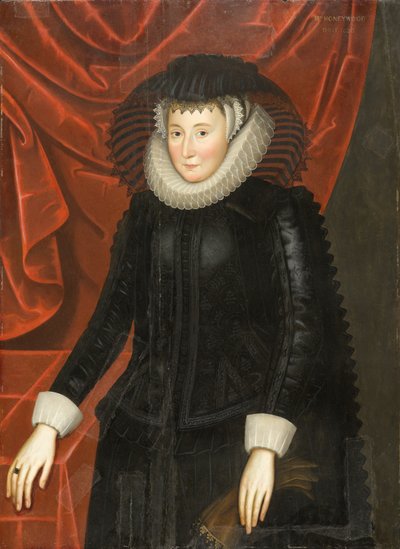 Portret Lady Katherine Smythe Scott (ok. 1564-1616), ok. 1625 (olej na desce dębowej) autorstwa William Larkin