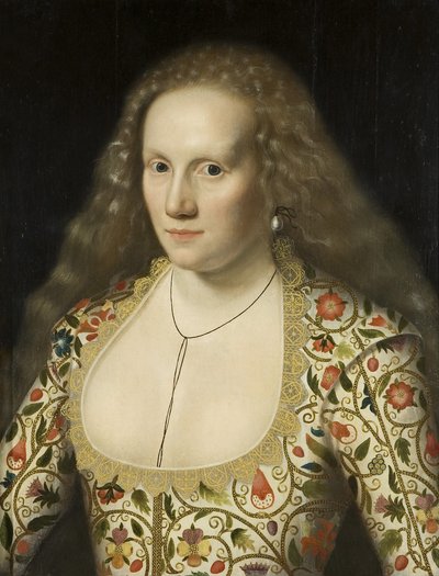 Portret nieznanej damy, ok. 1615 (olej na desce) autorstwa William Larkin
