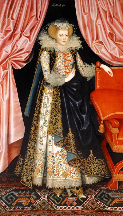 Prawdopodobnie Elizabeth Cary, z domu Tanfield, ok. 1615 r. (olej na płótnie) autorstwa William Larkin
