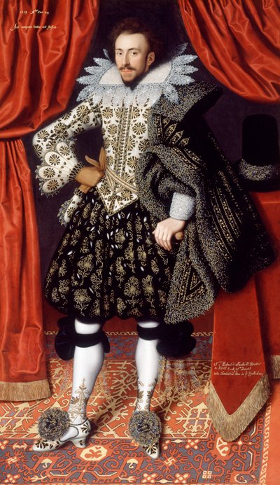 Richard Sackville ok. 1613 r. (olej na płótnie) autorstwa William Larkin