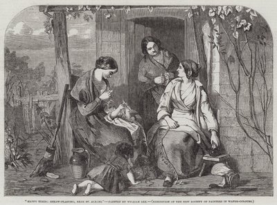 Happy Times, plecenie słomy, niedaleko St Albans autorstwa William Lee