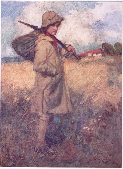 Był czas, zanim zaczął się smutek Anglii, kiedy każdy pień ziemi utrzymywał swojego człowieka (litografia kolorowa) autorstwa William Lee Hankey