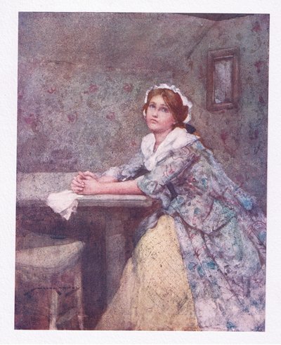 Jego urocza córka, piękniejsza we łzach (litografia kolorowa) autorstwa William Lee Hankey