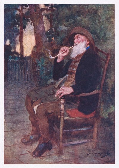 Jak szczęśliwy jest ten, kto wieńczy w takich odcieniach młodzieńca pracy wiekiem spokoju (litografia kolorowa) autorstwa William Lee Hankey