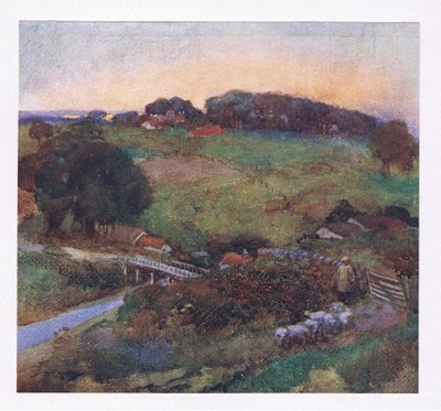 Jeśli zbłądził do granic jakiegoś pospolitego bezbronnego, zapędza swoje stado, by zerwać skąpe ostrze (kolor lito) autorstwa William Lee Hankey