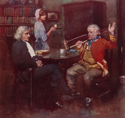 Ilustracja do The Deserted Village autorstwa Olivera Goldsmitha (litografia kolorowa) autorstwa William Lee Hankey