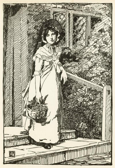 Ilustracja do The Deserted Village autorstwa Olivera Goldsmitha (litografia kolorowa) autorstwa William Lee Hankey
