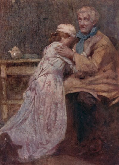 Ilustracja do The Deserted Village autorstwa Olivera Goldsmitha (litografia kolorowa) autorstwa William Lee Hankey