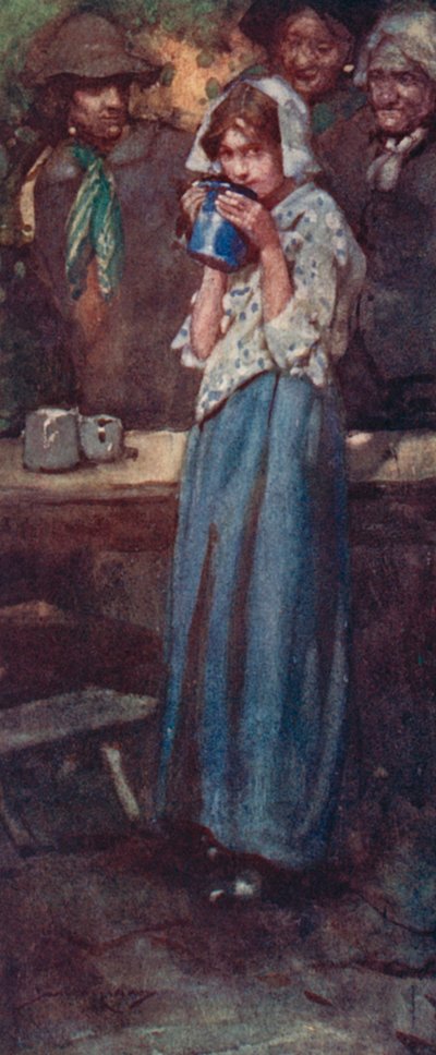 Ilustracja do The Deserted Village autorstwa Olivera Goldsmitha (litografia kolorowa) autorstwa William Lee Hankey