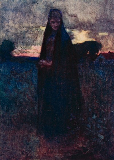 Ilustracja do The Deserted Village autorstwa Olivera Goldsmitha (litografia kolorowa) autorstwa William Lee Hankey