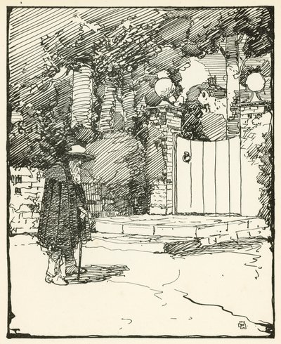 Ilustracja do The Deserted Village autorstwa Olivera Goldsmitha (litografia kolorowa) autorstwa William Lee Hankey