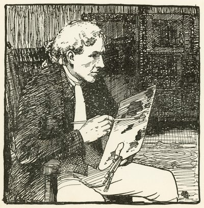 Ilustracja do The Deserted Village autorstwa Olivera Goldsmitha (litografia kolorowa) autorstwa William Lee Hankey