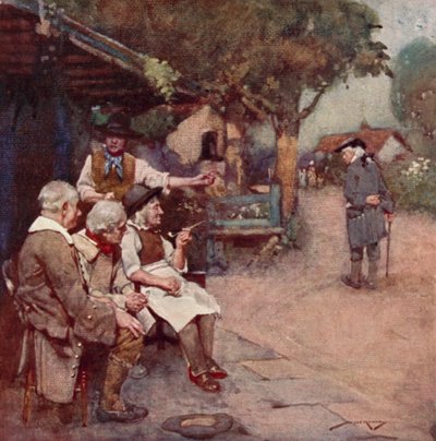 Ilustracja do The Deserted Village autorstwa Olivera Goldsmitha (litografia kolorowa) autorstwa William Lee Hankey