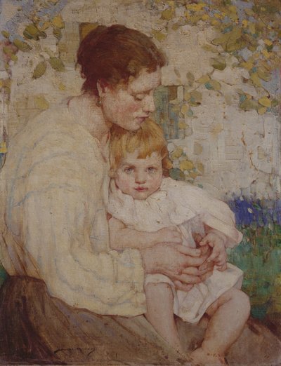 Matka i dziecko (olej na płótnie) autorstwa William Lee Hankey